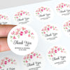 Personalised Sweet Pea Wedding Thank You Stickers | Pink Floral Favour Labels