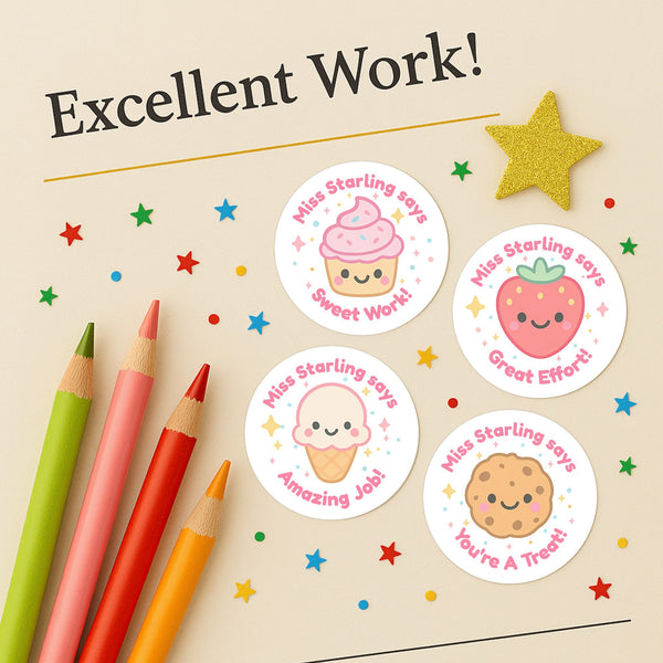 Personalised Sweet Treats Teacher Reward Stickers