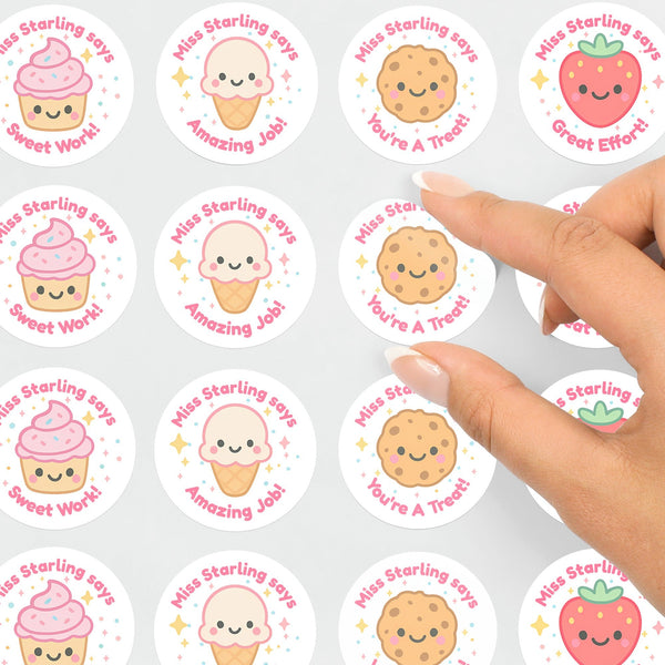 Personalised Sweet Treats Teacher Reward Stickers