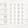 Personalised Teacher Reward Stickers Boho Rainbow Labels