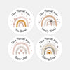 Personalised Teacher Reward Stickers Boho Rainbow Labels - Sticksy Prints Australia