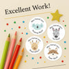 Personalised Teacher Reward Stickers Custom Name Label Cute Pastel Animals - Sticksy Prints Australia