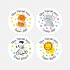 Personalised Teacher Reward Stickers Custom Name Label Jungle Animals Set