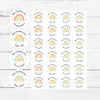Personalised Teacher Reward Stickers – Hand-Drawn Pastel Rainbow Classroom Praise Labels - Sticksy Prints Australia
