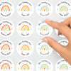 Personalised Teacher Reward Stickers – Hand-Drawn Pastel Rainbow Classroom Praise Labels