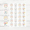 Personalised Teacher Reward Stickers Labels Pastel Rainbow & Shooting Star Set - Sticksy Prints Australia