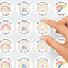 Personalised Teacher Reward Stickers Labels Pastel Rainbow & Shooting Star Set - Sticksy Prints Australia