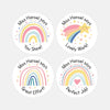 Personalised Teacher Reward Stickers Labels Pastel Rainbow & Shooting Star Set - Sticksy Prints Australia