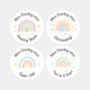 Personalised Teacher Reward Stickers – Pastel Rainbow Classroom Praise Labels Pack - Sticksy Prints Australia