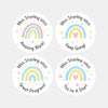 Personalised Teacher Reward Stickers – Pastel Rainbow Classroom Progress & Praise Labels