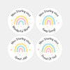 Personalised Teacher Reward Stickers – Pastel Rainbow Positive Classroom Labels - Sticksy Prints Australia