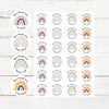 Personalised Teacher Reward Stickers Pastel Rainbow Set