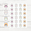 Personalised Teacher Reward Stickers Pastel Rainbow Set - Sticksy Prints Australia