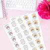Personalised Teacher Reward Stickers Pastel Rainbow Set - Sticksy Prints Australia