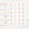 Personalised Teacher Reward Stickers – Pastel Rainbow & Star Classroom Motivation Labels