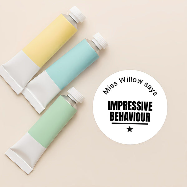 Personalised Teen Behaviour Stickers – Minimalist Bold Teacher Reward Stickers