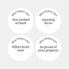 Personalised Teen Effort Stickers – Minimalist Progress & Focus Teacher Reward Stickers