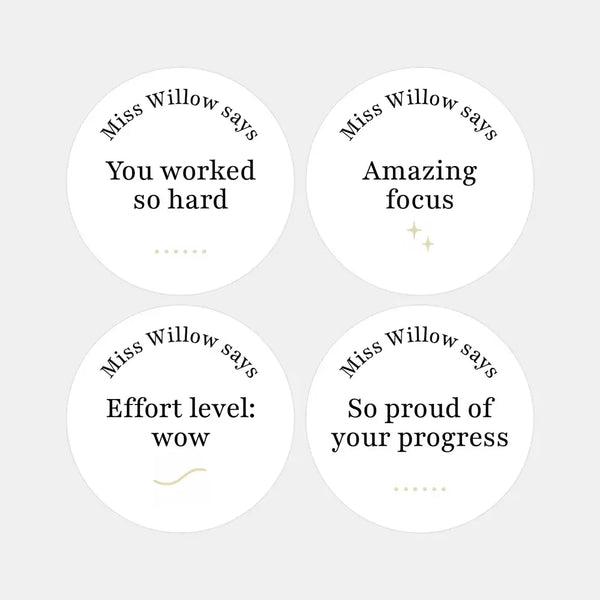 Personalised Teen Effort Stickers – Minimalist Progress & Focus Teacher Reward Stickers - Sticksy Prints Australia