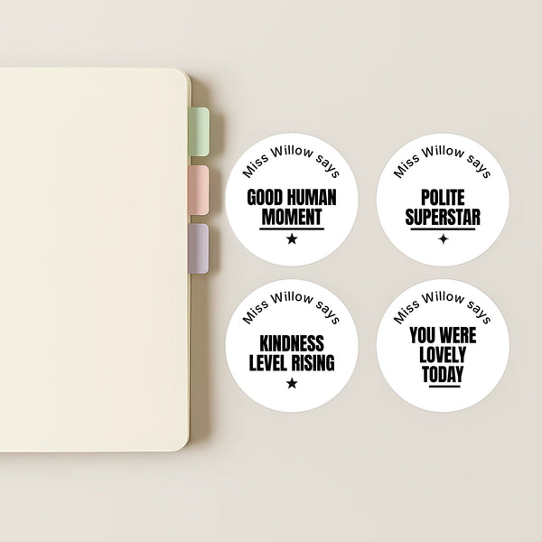 Personalised Teen Kindness Stickers – Minimalist Funny Teacher Reward Labels