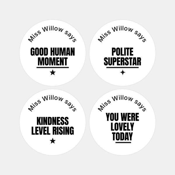 Personalised Teen Kindness Stickers – Minimalist Funny Teacher Reward Labels