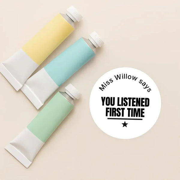 Personalised Teen Listening & Focus Stickers – Minimalist Behaviour Reward Labels - Sticksy Prints Australia