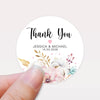 Personalised Thank You Wedding Stickers – Blush Floral Design - Sticksy Prints Australia