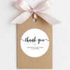 Personalised Thank You Wedding Stickers – Modern Script with Blush Pink Heart - Sticksy Prints Australia