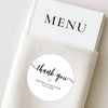 Personalised Thank You Wedding Stickers – Modern Script with Nude Heart - Sticksy Prints Australia