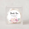 Personalised Thank You Wedding Stickers – Pink Protea & Blush Floral Design