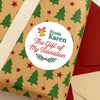 Personalised The Gift of My Toleration Christmas Stickers Labels
