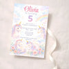 Personalised Unicorn Birthday Invitations | Magical Rainbow Party Invites - Sticksy Prints Australia