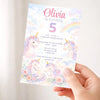 Personalised Unicorn Birthday Invitations | Magical Rainbow Party Invites - Sticksy Prints Australia