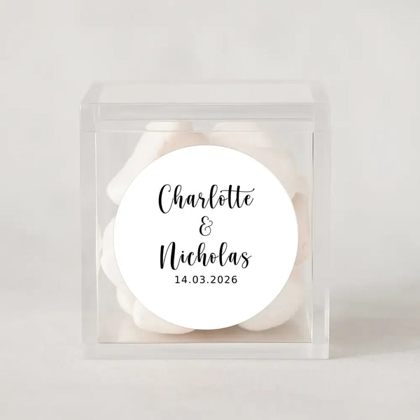 Personalised Wedding Stickers – Custom Names & Date Labels - Sticksy Prints Australia