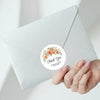 Personalised Wedding Thank You Stickers | Apricot Rose Floral Design - Sticksy Prints Australia