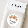 Personalised Wedding Thank You Stickers | Apricot Rose Floral Design
