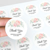 Personalised Wedding Thank You Stickers | Blush & Ivory Rose Floral Design