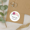 Personalised Wedding Thank You Stickers | Dusty Mauve & Blush Rose Floral Design