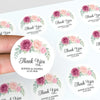 Personalised Wedding Thank You Stickers | Dusty Mauve & Blush Rose Floral Design - Sticksy Prints Australia
