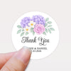 Personalised Wedding Thank You Stickers | Lavender Hydrangea & Lilac Rose Floral Design