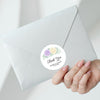 Personalised Wedding Thank You Stickers | Lavender & Ivory Rose Floral Design