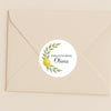 Personalised Welcome Baby Lemon Stickers with Greenery – Watercolour Citrus Favour Labels