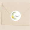 Personalised Welcome Baby Lemon Stickers with Greenery – Watercolour Citrus Favour Labels - Sticksy Prints Australia