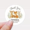 Personalised Woodland Animal Baby Shower Thank You Stickers – Watercolour Fawn Fox Bunny Favour Labels - Sticksy Prints Australia
