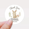 Personalised Woodland Bunny Baby Shower Thank You Stickers – Watercolour Rabbit Favour Labels - Sticksy Prints Australia