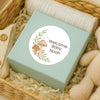 Personalised Woodland Mushroom Welcome Baby Stickers – Watercolour Forest Gender-Neutral Favour Labels