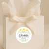 Personalised Yellow Daisy Bridal Shower Stickers – Custom Name & Date – Watercolour Floral Favour Labels