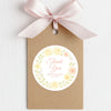 Personalised Yellow & Peach Rose Wedding Thank You Stickers – Custom Floral Favour Labels