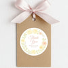 Personalised Yellow & Peach Rose Wedding Thank You Stickers – Custom Floral Favour Labels - Sticksy Prints Australia