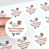 Personalised You’ll Probably Return This Christmas Stickers - Sticksy Prints Australia