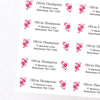 Pink Floral Personalised Address Labels 70 × 25 mm | Classic Flower Return Address Stickers